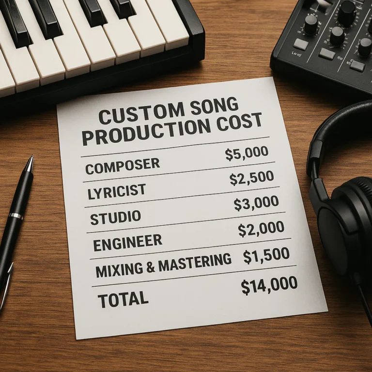 Featured image for Custom Song Cost Guide 2026 4 Price Tiers Revealed