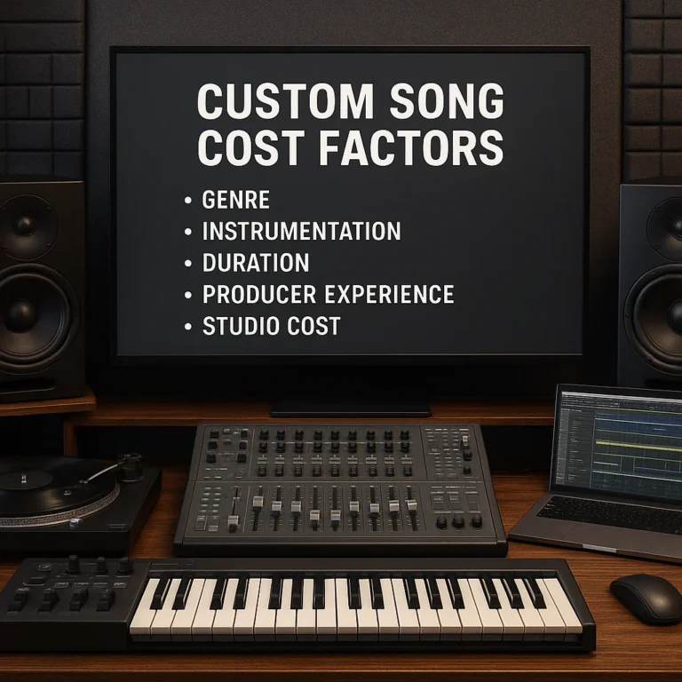 Featured image for What Really Drives Custom Song Costs 2026